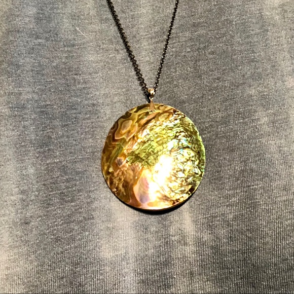 Large Abalone pendant necklace - Picture 2 of 3